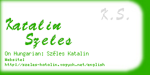 katalin szeles business card