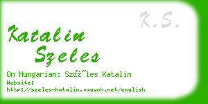 katalin szeles business card